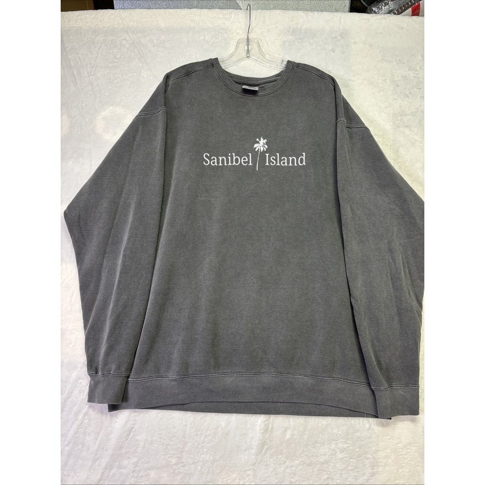 Comfort Colors Sanibel Island Sundial Beach Resort Sweatshirt Gray 2XL vacation